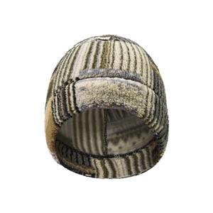 Gorro de Punto a Rayas Unisex, Transpirable e Impermeable, Bordado en Tonos Tierra, con Borde Plegado, Gorro Casual de Invierno para Niños - Product Image 4