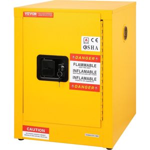 Armadio di Sicurezza per Materiali Infiammabili in Acciaio Zincato 42,9 cm x 42,9 cm x 55,9 cm, Armadio Commerciale con Ripiani Regolabili per Magazzino - Product Image 1