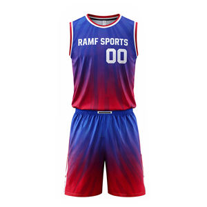 Camiseta de Baloncesto para Hombre de Alta Calidad al por Mayor, Ropa Deportiva Transpirable de Malla, Camiseta y Pantalones Cortos de Baloncesto Reversibles - Product Image 5