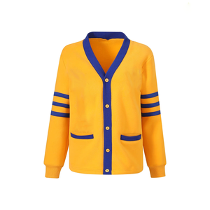 Cardigan en polaire SGRho personnalisé avec lettres grecques brodées, unisexe, boutonné, chaud pour l'hiver, tricot universitaire pour sororités et fraternités - Product Image 1