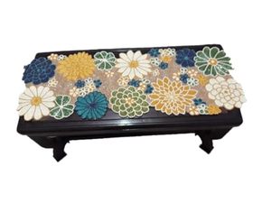 Bohemian Floral Embroidered Table <b>Runner</b> Cotton <b>Washable</b> Home Decor - Product Image 2