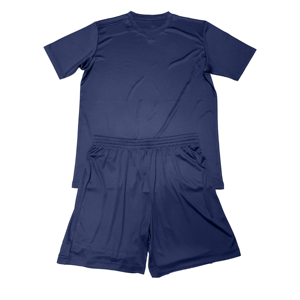 Ensemble de maillot de football vert pour homme, manches courtes, polyester respirant, col rond, short à taille élastique, coupe régulière, toutes saisons - Product Image 2