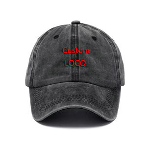 High Quality Washed Distressed Dad Hat Custom Embroidery Logo 6 Panel Adjustable <b>Vintage</b> Baseball <b>Cap</b> Unisex Sports Outdoor <b>Cap</b> - Product Image 1