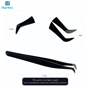 Best Supplier New Trendy Customized Made High-Precision Salon-Grade Pointed Stainless Steel Eyelash Extension and Volume Tweezer - Product Image 3