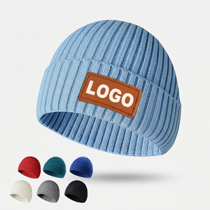 Trending Multicolor Winter Beanie <b>Caps</b> Plain Knit <b>Skull</b> Hat Custom Embroidery Logo Patch <b>Men</b> Women - Product Image 6