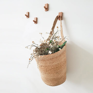 Indian Manufacturer Eco-friendly <b>Jute</b> Wall Storage <b>Basket</b> 2 Pcs Set Braided <b>Jute</b> Hanging <b>Basket</b> for Home Decor - Product Image 6