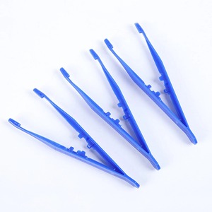 Pinzas para Cejas de Acero Inoxidable Azules con Punta Puntiaguda, Duraderas, Reutilizables, Juego de 10 Piezas, Pinzas Desechables con Pinza Reforzada para Niños - Product Image 4