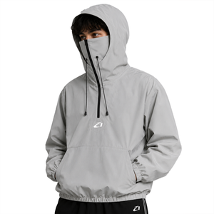 Custom Tactical Face Cover Windbreaker Men’s <b>Lightweight</b> Pullover Hooded Men's <b>Jackets</b> Outdoor Streetwear OEM Training Outerwear - Product Image 4