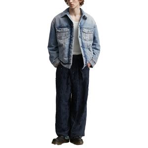 Nouvelle arrivée Veste en jean pour homme douce, respirante, écologique, coupe-vent, col rabattu pour l'hiver, service OEM - Product Image 5