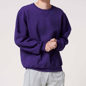 Sudadera Profesional para Hombre, Cuello Redondo, Color Morado, Corte Regular, 100% Algodón Tejido, Estilo Casual, Otoño, Color Sólido, Manga Larga, OEM - Product Image 2