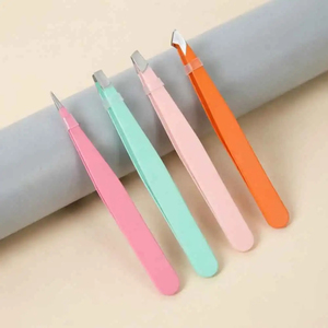Lot de 4 pinces à épiler multifonctionnelles en acier inoxydable colorées pour sourcils, avec étui de rangement, idéal pour la maison et comme cadeau - Product Image 6