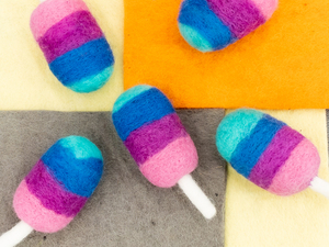 Adorno de Fieltro de Lana con Forma de Algodón de Azúcar, Hecho a Mano, Esponjoso, Juguete de Comida de Imitación, Atrezzo para Fotos, Regalo Infantil, Venta al por Mayor, Fieltro y Hilo - Product Image 5