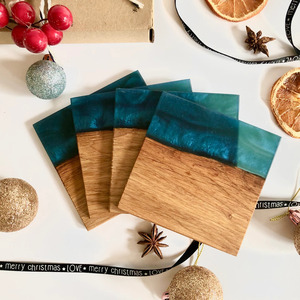 Classic Wooden & Resin <b>Heat</b> Resistant Round <b>Coaster</b> - Product Image 4