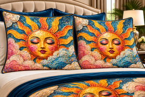 ปลอกหมอนอิงปักลายพระอาทิตย์สไตล์วินเทจ รูปทรงสี่เหลี่ยมผืนผ้า - Product Image 3