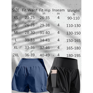 Shorts Deportivos de Cintura Alta para Mujer, de Secado Rápido, con Forro de Malla y Bolsillos con Cremallera - Product Image 6