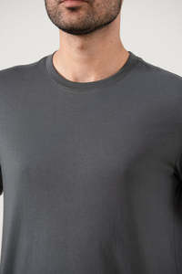 Camisetas Lisas Unisex al por Mayor, Cuello Redondo, Personalizables con Impresión, Transpirables, de Algodón de Secado Rápido, Ropa Deportiva, Camisetas Gris Oscuro para Hombre - Product Image 3