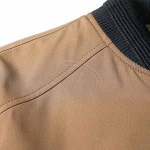 New Design Stand Collar Canvas Bomber <b>Jacket</b> for <b>Men</b> Winter <b>Long</b> Sleeves Full Zipper Front Logo Eco-Friendly Lightweight - Product Image 3