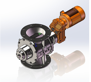 Katup Airlock putar kecepatan variabel, katup putar banyak ukuran Port pembersihan Rotor dapat disesuaikan - Product Image 5
