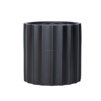 Vente en gros d'usine, grand pot rond en fibre de pierre, pot de fleurs extérieur, pot en béton GRP, pot en ciment