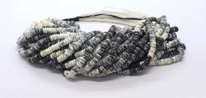 Perles Heishi en opale dendrite AAA de 6 mm, perles en opale dendrite en forme de pneu, perles de pierres précieuses de 16 pouces, opale dendrite naturelle unie Heishi - Product Image 5