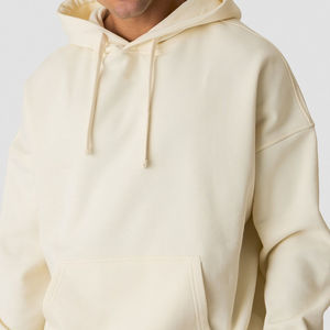 Custom Logo Heavyweight 100% Cotton Fleece Oversized Breathable Pocket Men's Hoodie Adult Street Wear Winter Plain Dyed - Product Image 4