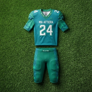 Custom Green American Football Uniform <b>Padded</b> Jersey <b>Pants</b> Set Team Sports Apparel - Product Image 5