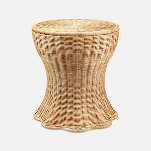 Elegant handwoven rattan coffee <b>table</b> curved wicker <b>table</b> natural eco friendly furniture stylish modern rustic living room <b>table</b> - Product Image 1