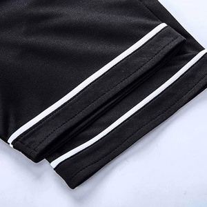 Maillot de baseball noir à manches courtes unisexe, en polyester respirant, couleur unie, toutes saisons, coupe classique, style pull. - Product Image 5