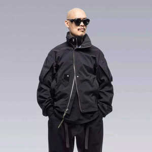 Men's Tactical Techwear <b>Jacket</b> Cyberpunk Streetwear Waterproof Multi-pocket Windbreaker Urban Functional Cargo Coat Outerwear - Product Image 1