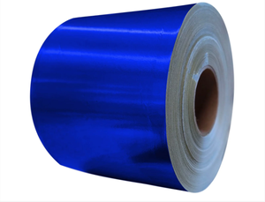 EcoRev Blue Food Grade Printed Soft Temper Aluminum Foil 8011 Alloy Candy Packaging Sheet for Chocolate <b>Wrap</b> - Product Image 1