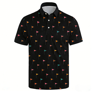 Camisa de Golf Deportiva, Ajuste Atlético, Impresión por Sublimación Suave, Polo de Golf Elástico en 4 Direcciones para Hombre, con MOQ Bajo - Product Image 1