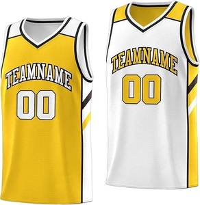 Ensemble de maillots de basket-ball en gros pour hommes et femmes, avec shorts, en tissu mesh 100% polyester, séchage rapide, protection anti-UV, pour équipe - Product Image 1