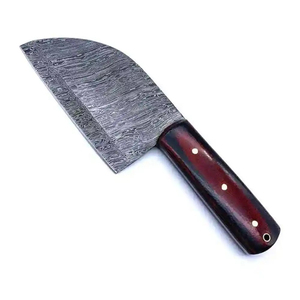 Cuchillo de Chef Burraq OEM Hecho a Mano, de Acero de Damasco de Grado Industrial, Multifuncional, con Patrón Trenzado, Funda de Cuero, para Uso en la Cocina - Product Image 2
