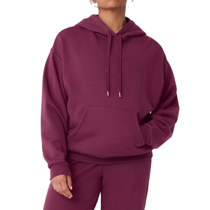 Sudadera con Capucha de Manga Larga para Mujer, Color Sólido, 2026, Felpa de Algodón, Premium, Alta Calidad, Profesional - Product Image 1