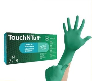 ถุงมือไนไตรล์แบบใช้แล้วทิ้ง Ansell 92-600 ป้องกันสารเคมีได้ดีเยี่ยม กันลื่น เนื้อสัมผัสเรียบ สำหรับสารเคมีอันตราย - Product Image 1