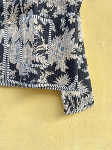 Chaqueta Reversible de Algodón con Estampado Floral para Mujer, Manga Larga, Cuello Camisero, Bolsillo con Parche, Botón Único - Product Image 2