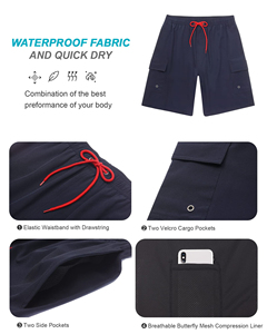 Color Customer Logo OEM Summer Plain Quick Dry Elastic Waist Track shorts Swimpant Beach Short Knitted <b>Men</b> <b>Trunk</b> Short - Product Image 4