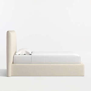 Contemporary <b>Floor</b> <b>Standing</b> Fabric Bed | Casual Luxury Fully Upholstered Bed Frame - Product Image 1