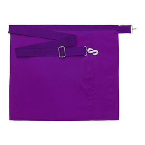 Tablier de membre du Conseil Maçonnique - Corps blanc, bordure violette, broderie, accessoire décoratif fait main - Product Image 2