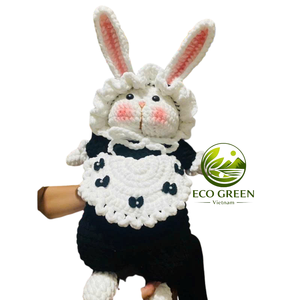 Handmade Crochet Bunny Sheep Plush Toy Soft Cotton Amigurumi <b>Doll</b> Collectible Easter Gift OEM Manufacturer Vietnam - Product Image 1