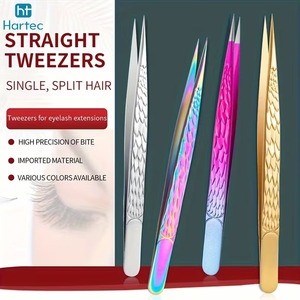 Professional Fiber Tip Eyelash Tweezers for Easy <b>Fan</b> Volume, High Quality Non-Magnetic Stainless Steel Lash Extension Equipment - Product Image 4