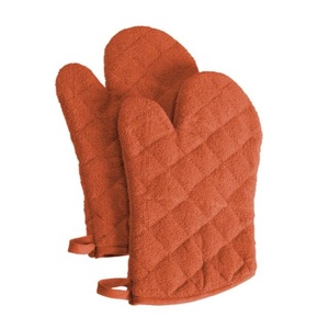 Gril conventionnel certifié GOTS 100% coton bio isolation mignonne résistant à la chaleur pour la cuisson des grillades barbecue four coton mitaine - Product Image 5