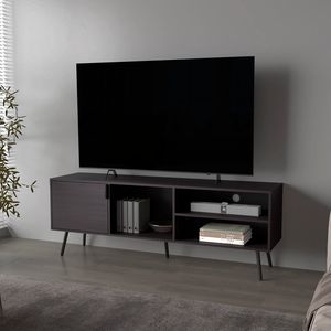 Mobile TV Wengue Multistorage con anta e design a vani aperti - Product Image 1