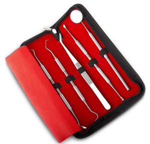 Kit Profesional de Examen Dental, Instrumentos de Metal, Plástico y Acero, Juego de 5 Piezas para Cuidado Bucal, Tratamiento de Conducto Radicular, con Certificación CE - Product Image 1