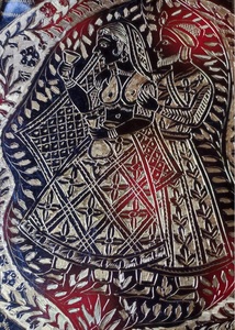 Autocollant mural bleu Viking Raven Shield, design circulaire en bois Art Déco rustique nordique, non lavable, pour salon et couloir - Product Image 5
