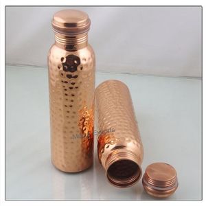 Bouteille d'eau en cuivre ayurvédique, récipient traditionnel pour boissons bien-être, écologique, réutilisable, anti-fuite, pour le yoga, la remise en forme, les voyages, l'hydratation quotidienne - Product Image 2