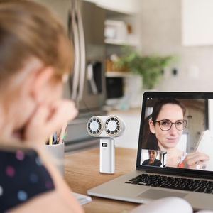 Ventilatore digitale portatile leggero ricaricabile a 5 velocità con Display digitale per il Festival della palestra della scuola sportiva all'aperto - Product Image 2