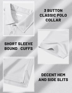 Men's Short Sleeve 100% Cotton Pique Polo Shirt <b>Classic</b> Collar Solid Color Casual Breathable Knitted Regular Fit - Product Image 5