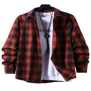 Chemise à carreaux en coton 100% de qualité supérieure pour homme - Qualité d'exportation, manches longues, boutonnée, à carreaux - Vêtement de rue décontracté, superposition en flanelle - Product Image 2