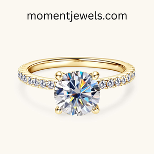 Anillo de Moda de Plata de Ley 925 con Moissanita, Anillo de Boda Geométrico Minimalista, Joyería Moderna y Elegante para Regalo - Product Image 1